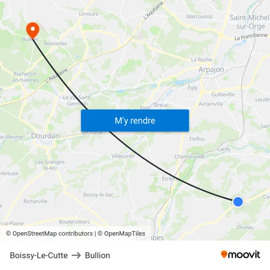 Boissy-Le-Cutte to Bullion map