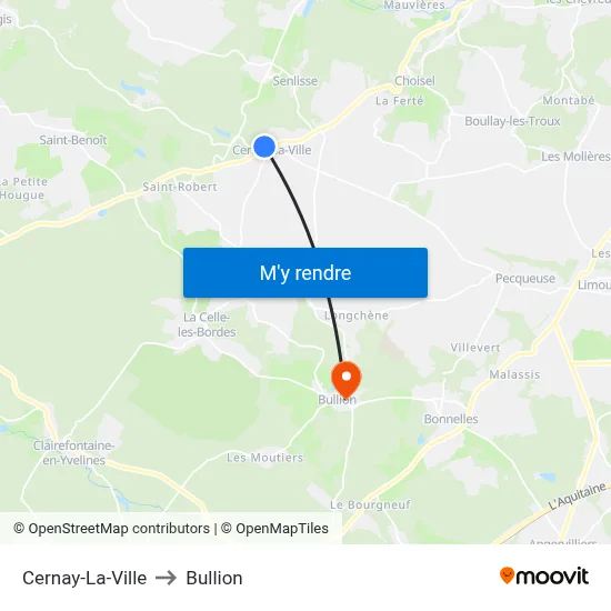 Cernay-La-Ville to Bullion map