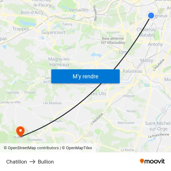 Chatillon to Bullion map