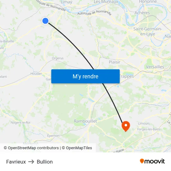 Favrieux to Bullion map