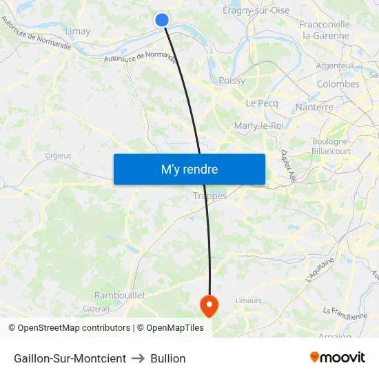 Gaillon-Sur-Montcient to Bullion map