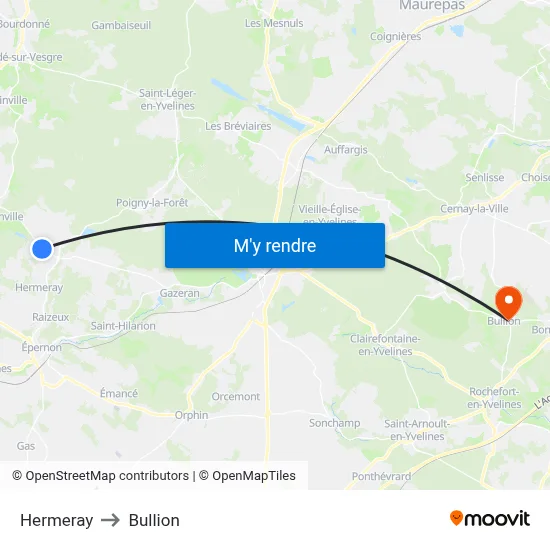 Hermeray to Bullion map