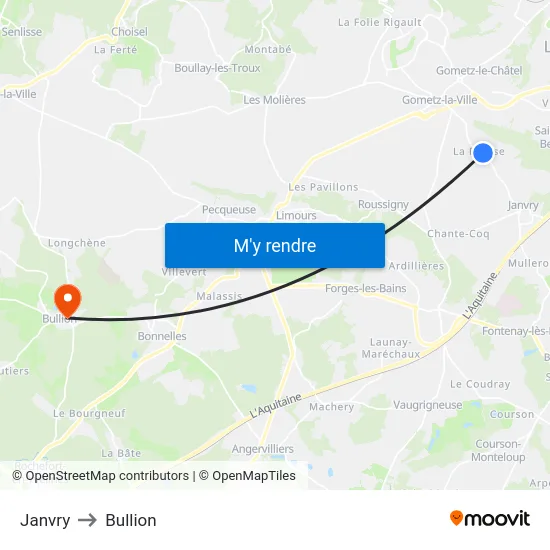 Janvry to Bullion map