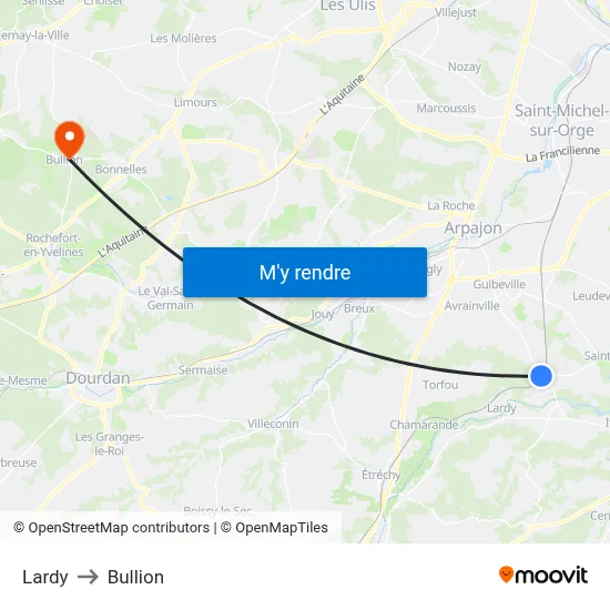 Lardy to Bullion map