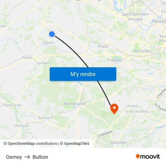 Osmoy to Bullion map