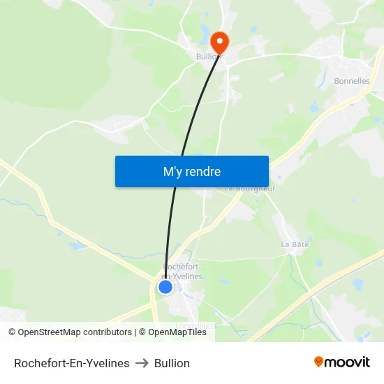 Rochefort-En-Yvelines to Bullion map