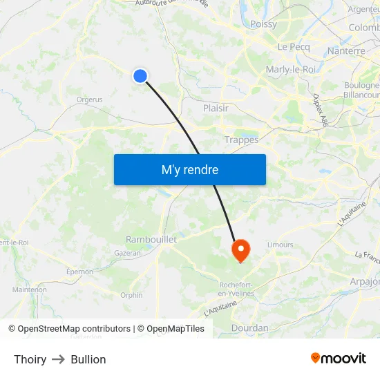 Thoiry to Bullion map