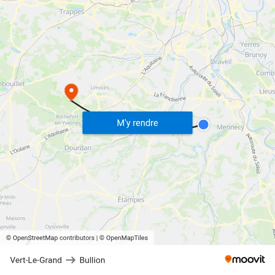 Vert-Le-Grand to Bullion map