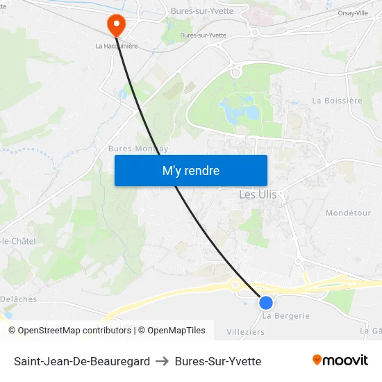 Saint-Jean-De-Beauregard to Bures-Sur-Yvette map
