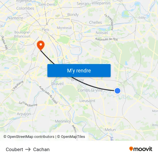 Coubert to Cachan map