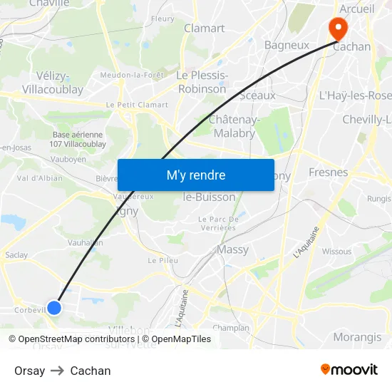 Orsay to Cachan map
