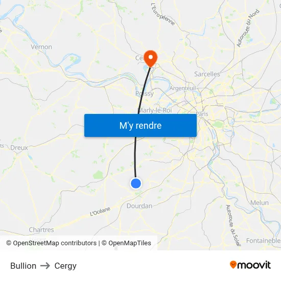 Bullion to Cergy map