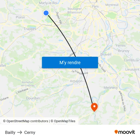 Bailly to Cerny map
