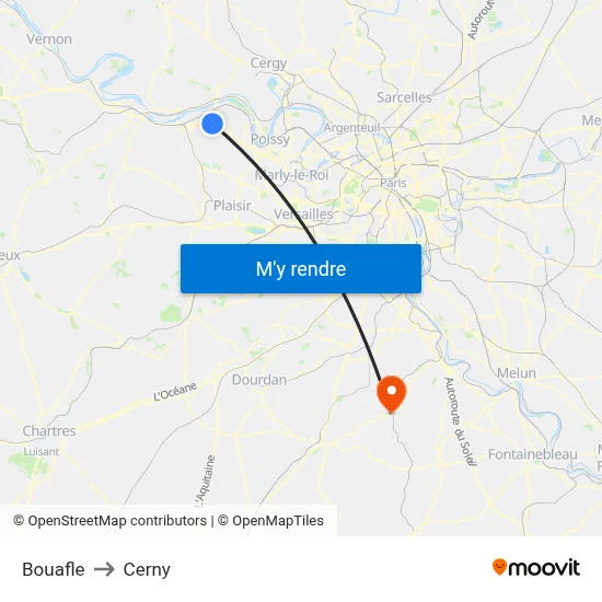 Bouafle to Cerny map