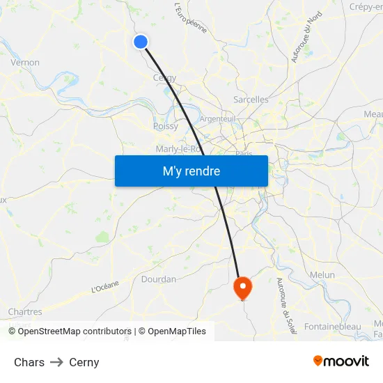 Chars to Cerny map
