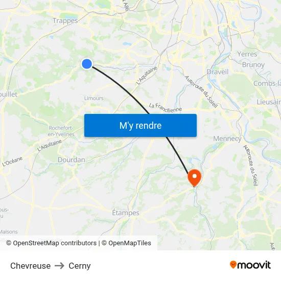 Chevreuse to Cerny map