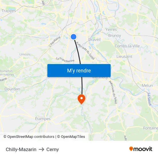 Chilly-Mazarin to Cerny map