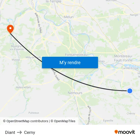 Diant to Cerny map