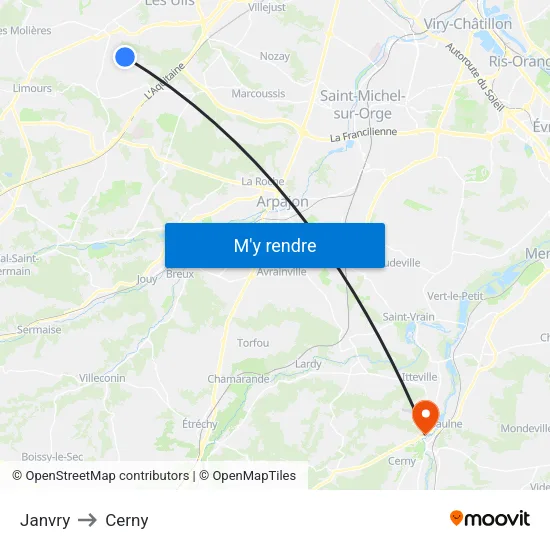 Janvry to Cerny map