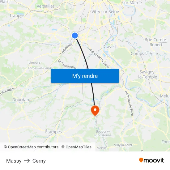 Massy to Cerny map