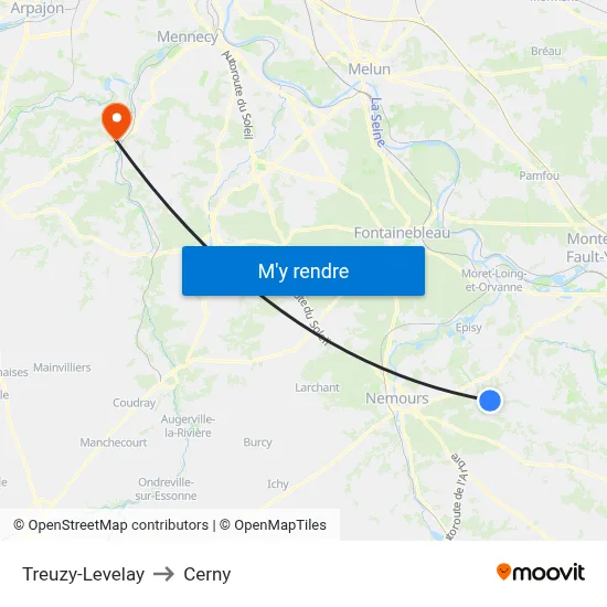 Treuzy-Levelay to Cerny map