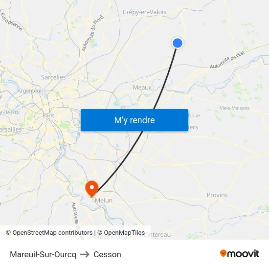 Mareuil-Sur-Ourcq to Cesson map