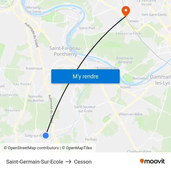 Saint-Germain-Sur-Ecole to Cesson map