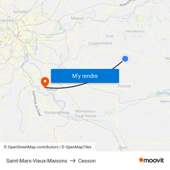 Saint-Mars-Vieux-Maisons to Cesson map