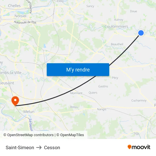 Saint-Simeon to Cesson map