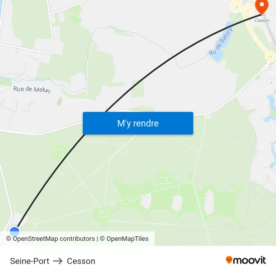 Seine-Port to Cesson map