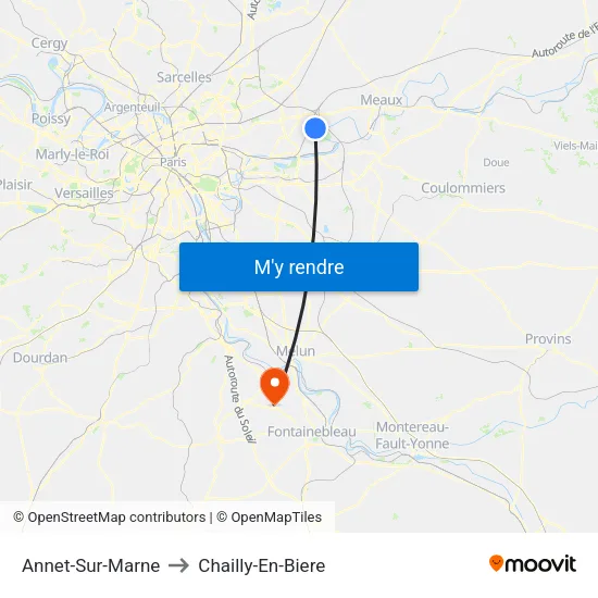 Annet-Sur-Marne to Chailly-En-Biere map