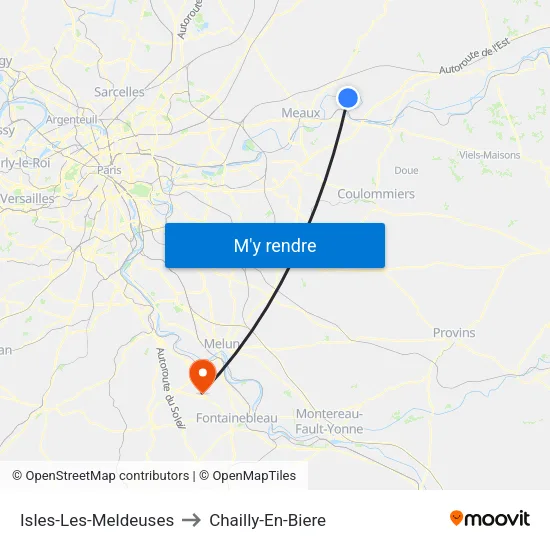 Isles-Les-Meldeuses to Chailly-En-Biere map