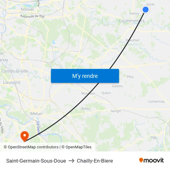 Saint-Germain-Sous-Doue to Chailly-En-Biere map