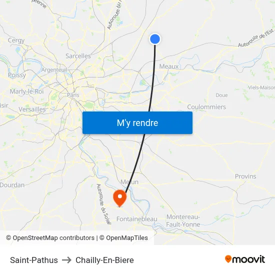 Saint-Pathus to Chailly-En-Biere map
