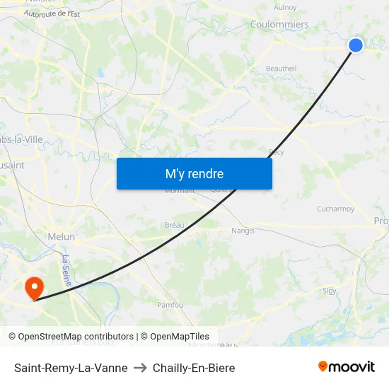 Saint-Remy-La-Vanne to Chailly-En-Biere map