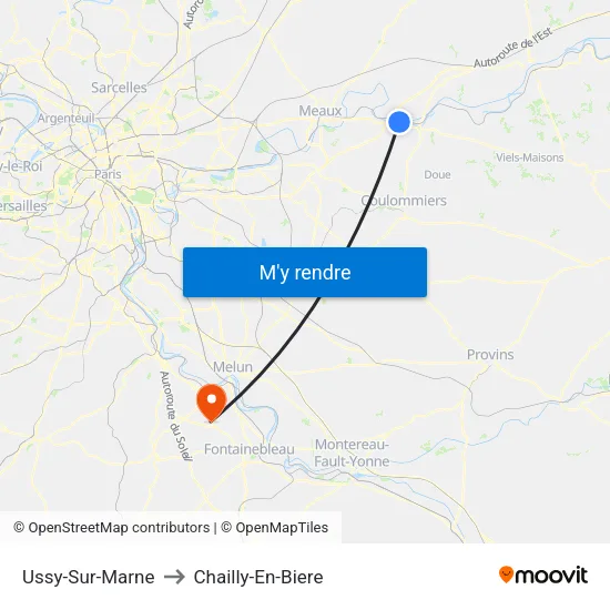 Ussy-Sur-Marne to Chailly-En-Biere map