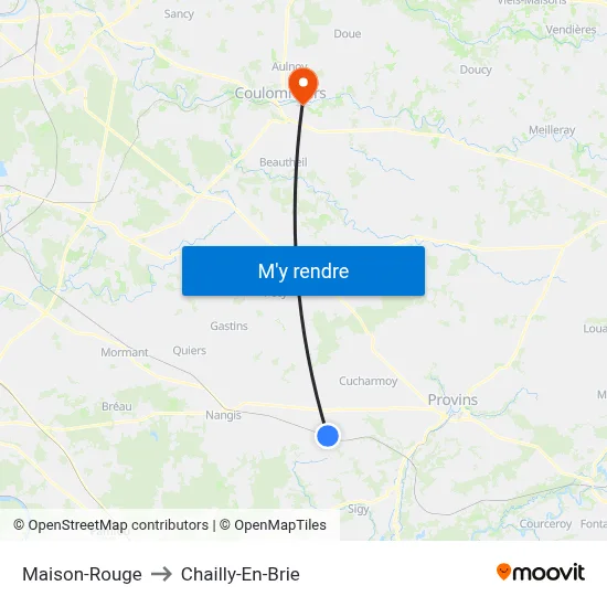 Maison-Rouge to Chailly-En-Brie map