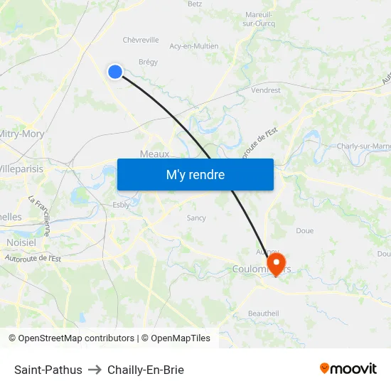 Saint-Pathus to Chailly-En-Brie map