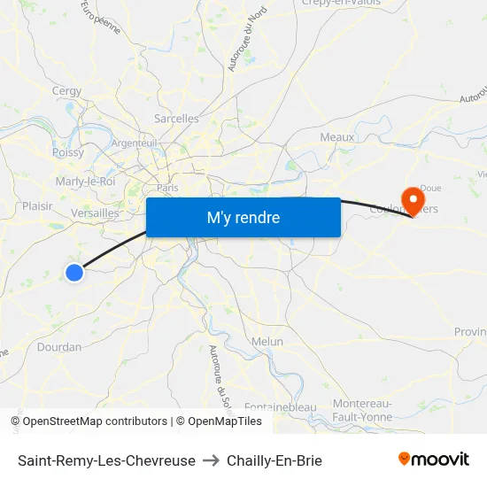 Saint-Remy-Les-Chevreuse to Chailly-En-Brie map