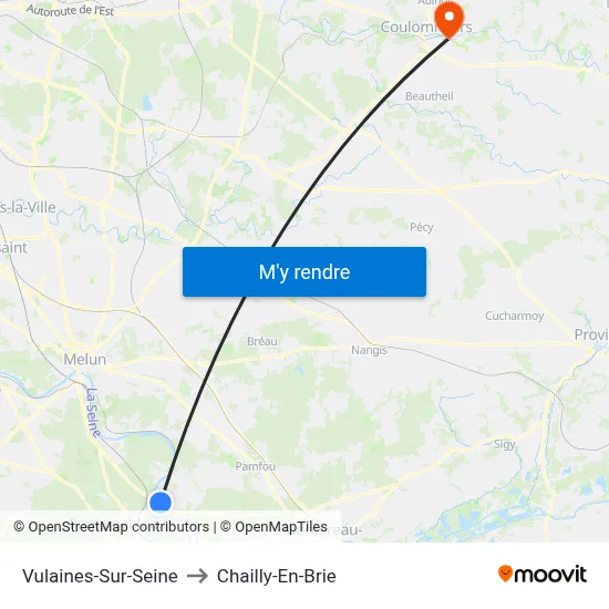 Vulaines-Sur-Seine to Chailly-En-Brie map
