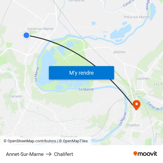 Annet-Sur-Marne to Chalifert map