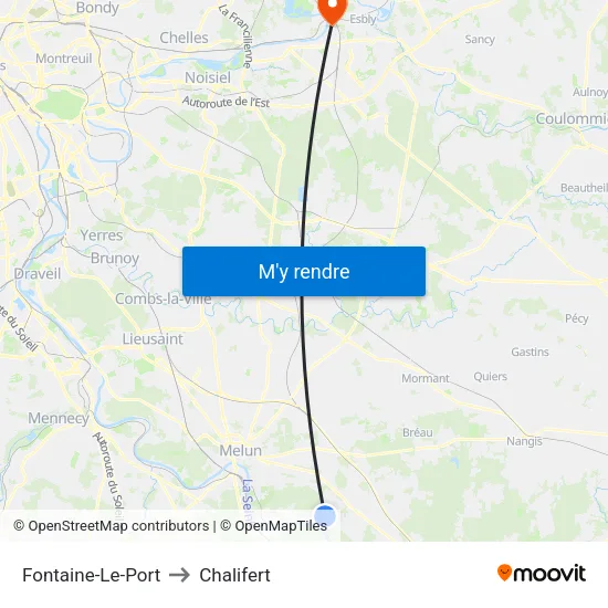 Fontaine-Le-Port to Chalifert map