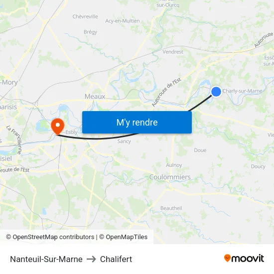 Nanteuil-Sur-Marne to Chalifert map