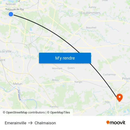 Emerainville to Chalmaison map