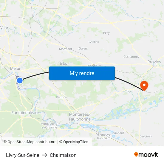 Livry-Sur-Seine to Chalmaison map