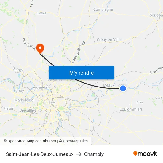 Saint-Jean-Les-Deux-Jumeaux to Chambly map