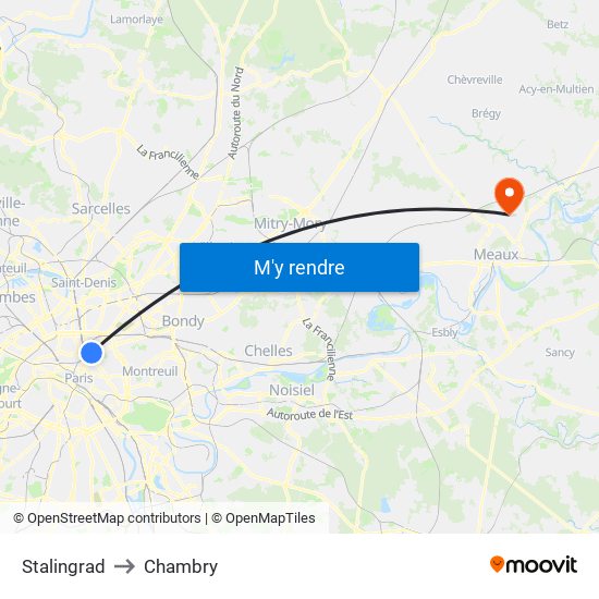 Stalingrad to Chambry map