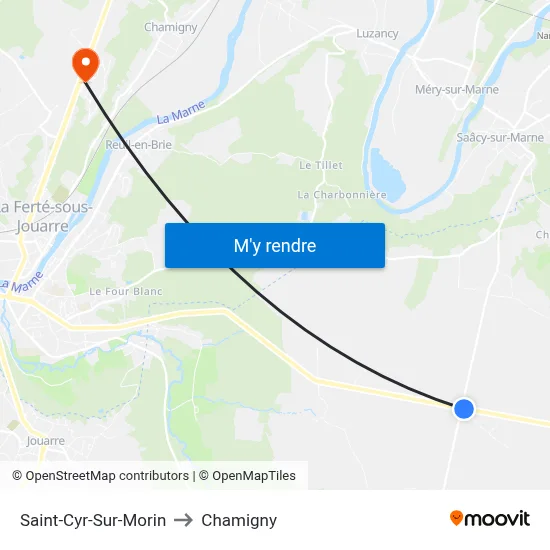 Saint-Cyr-Sur-Morin to Chamigny map