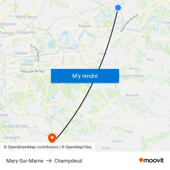 Mary-Sur-Marne to Champdeuil map