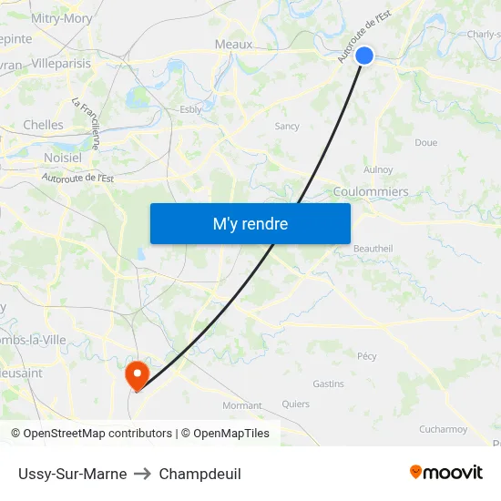 Ussy-Sur-Marne to Champdeuil map